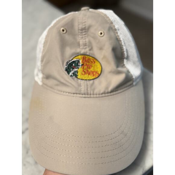 Bass Pro Shops, Authentic XPS, Mesh, Tan & White, Baseball Hat, Cap, Strap Back - Picture 1 of 6